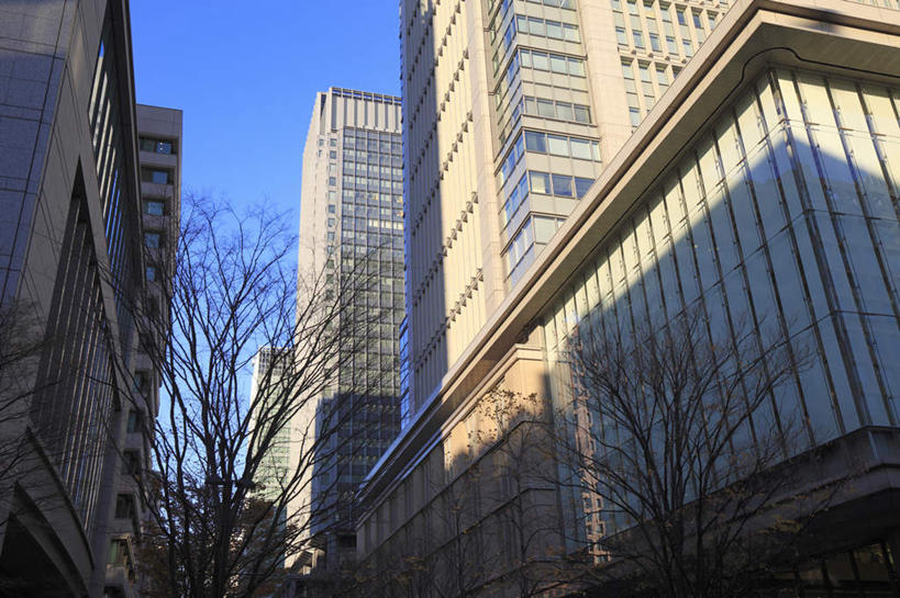 无人,高楼大厦,横图,室外,白天,仰视,旅游,度假,美景,植物,城市风光,城市,大厦,建筑,摩天大楼,东京,日本,亚洲,阴影,光线,影子,景观,娱乐,树,树木,蓝色,绿色,蓝天,天空,阳光,自然,天,享受,休闲,景色,放松,千代田区,生长,成长,东亚,本州,关东地方,本州岛,日本国,东京都,丸之内,彩图,低角度拍摄,大楼,高层建筑,高楼,摩天楼