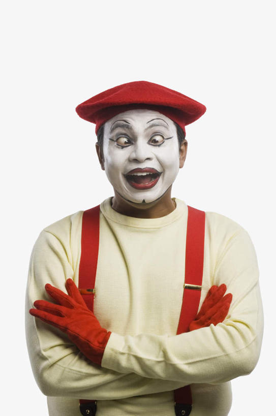 眼睛,一个人,小丑,站,笑,双手交叉,微笑,露齿笑,竖图,室内,白天,白色背景,正面,帽子,亚洲,瞳孔,仅一个男性,仅一个人,仅一个中年男性,注视,手套,观察,看,手势,站着,表情,背带裤,眼部,摄影,影棚,观看,斗鸡眼,察看,双手抱胸,关注,对眼,内斜,男人,男性,中年男性,亚洲人,印度人,眼,丑角,半身,彩图,影棚拍摄,拍摄