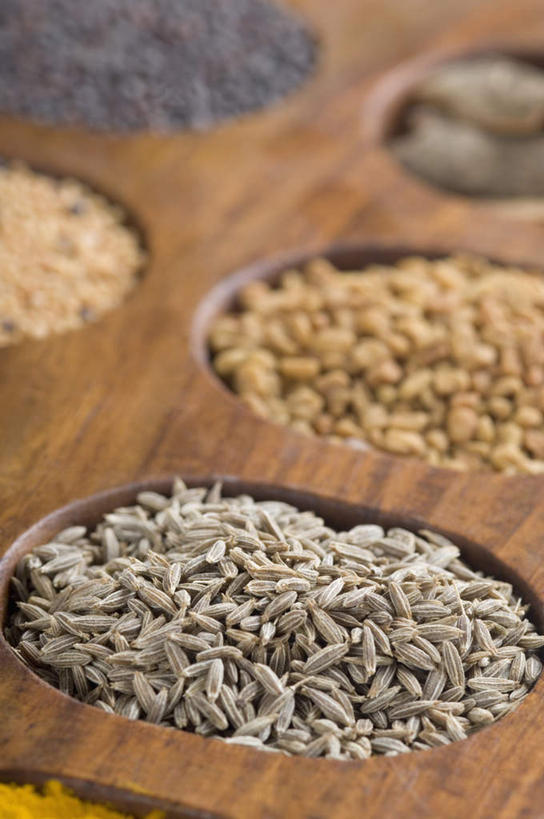 无人,竖图,俯视,室内,特写,白天,植物,一堆,许多,阴影,堆叠,堆积,朦胧,模糊,反射,影子,调味,香料,佐料,草药,药草,中药,堆,枯茗,孜然,药材,中草药,中药材,本草,安息茴香,作料,彩图,高角度拍摄