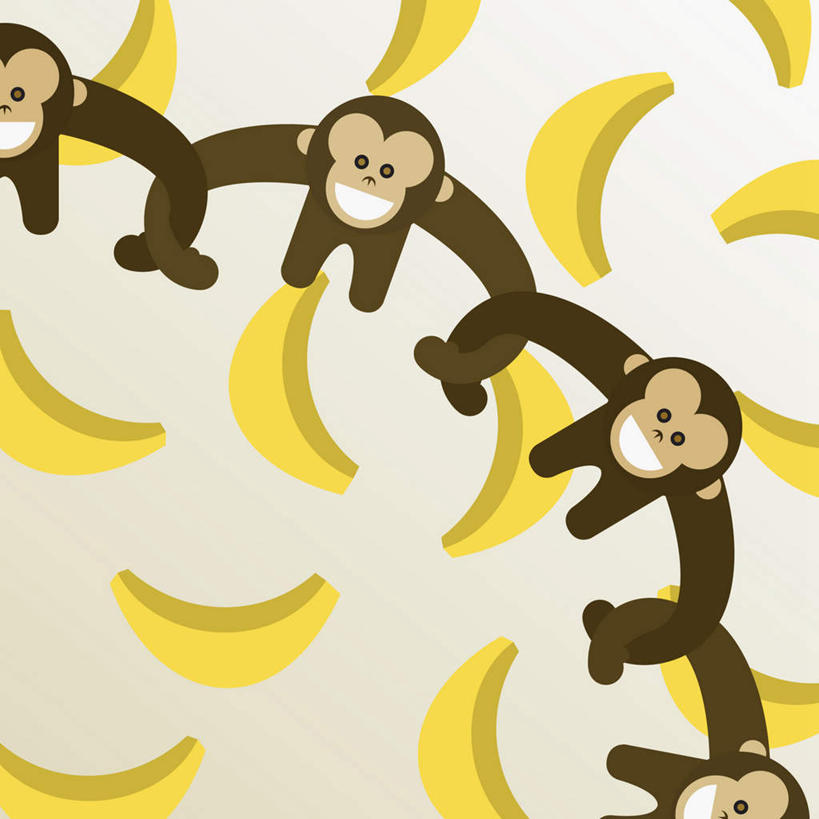 无人,站,笑,微笑,露齿笑,方图,插画,室内,白天,白色背景,正面,数码,科技,哺乳动物,猴,野生动物,猴子,香蕉,水果,四只,阴影,新鲜,网络,生食,食品,果实,高光,几何,计算机图形,合成,图画,注视,画,食物,黄色,动物,观察,看,手挽手,站着,可爱,活泼,有机食品,绿色食品,观看,电脑合成图,数码合成图,察看,合成图,关注,漫画,写实,具体,具象,甘蕉,抬头,仰头,站立,彩图