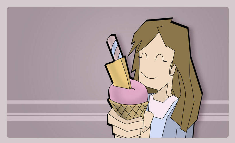 西方人,儿童,一个人,无人,站,闭眼,笑,微笑,横图,插画,室内,白天,正面,纯洁,数码,科技,欧洲,欧洲人,仅一个女性,仅一个人,握,阴影,服装,网络,冰激凌,高光,几何,计算机图形,清凉,合成,图画,休闲装,画,小孩,衣服,冷饮,站着,仅一个小孩,休闲,舒服,休闲服,冰淇淋,可爱,童年,童趣,握着,服饰,解暑,电脑合成图,数码合成图,合成图,解渴,漫画,雪糕,童真,华夫饼,烂漫,无邪,舒爽,写实,具体,具象,窝夫,格子饼,华夫,格仔饼,压花蛋饼,冰糕,消暑,天真,女孩,女人,女性,白种人,孩子,闭眼睛,闭着眼,闭着眼睛,站立,半身,彩图,女生