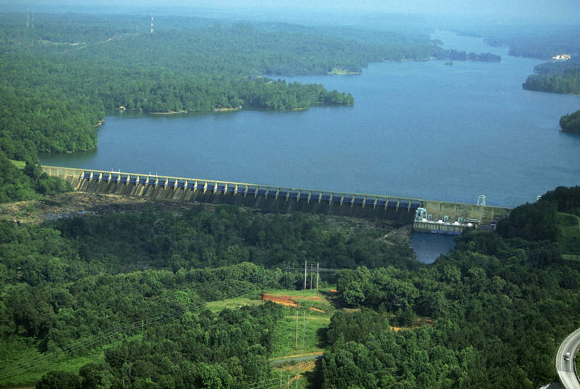 无人,横图,俯视,航拍,室外,白天,旅游,度假,灌溉,河流,美景,森林,树林,水,植物,建筑,美国,蓄水,河水,景观,水流,娱乐,建设,水坝,水库,树,树木,绿色,自然,享受,休闲,发电,景色,放松,生长,成长,北美,北美洲,鸟瞰,自然风光,美洲,坝,航运,北亚美利加洲,亚美利加洲,防洪,供水,水力发电,彩图,高角度拍摄