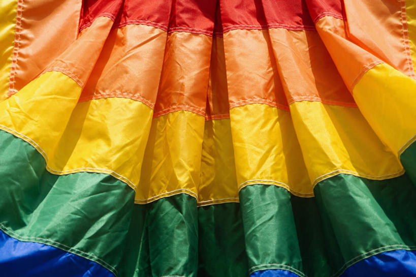 无人,横图,彩色,室外,特写,白天,正面,爱情,静物,旗帜,一面,浪漫,旗子,温暖,温馨,恩爱,恋人,和睦,同性恋,旌旗,旗号,情侣,彩图,彩虹旗,伴侣,融洽