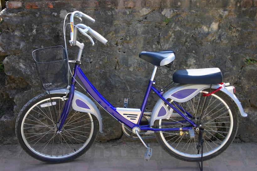 无人,横图,室外,白天,正面,安全,自行车,一辆,停靠,阴影,光线,影子,墙,防护,墙壁,墙面,车,脚踏车,锁,泊车,停车,阳光,交通工具,停车位,车位,保护,停泊,载具,保险,私密,保全,周全,安稳,安定,防盗,车位锁,平安,彩图