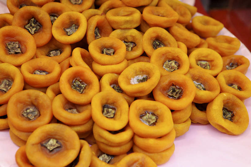 无人,横图,俯视,室内,特写,白天,浆果,柿子,一排,许多,整齐,食品,很多,食物,排列,干果,橙色,堆,队列,柿饼,彩图,高角度拍摄,干柿,柿干