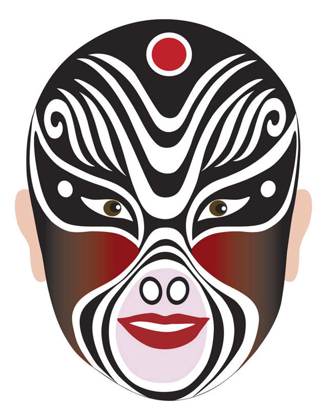 无人,和尚,竖图,插画,室内,特写,白天,白色背景,正面,懒惰,数码,科技,阴影,神话,装饰,网络,面具,高光,几何,计算机图形,合成,图画,文化,画,一个,红色,白色,黑色,脸谱,遮,遮掩,单个,小说,华丽,修饰,点缀,电脑合成图,数码合成图,掩盖,遮挡,合成图,文学,中国文化,善良,漫画,京剧,遮盖,猪八戒,戏曲,国粹,写实,具体,具象,衬托,美观,雅致,雅观,掩饰,好色,名著,四大名著,西游记,西游释厄传,天蓬元帅,悟能,猪刚鬣,僧人,彩图,国剧,京戏,平剧,中国戏曲,京剧脸谱,传统文化,拟人