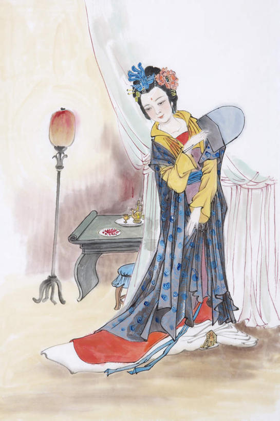 东方人,一个人,无人,音乐家,站,竖图,插画,室内,白天,白色背景,正面,民族服装,数码,科技,窗帘,桌子,亚洲,仅一个年轻女性,仅一个女性,仅一个人,一把,握,阴影,装饰,网络,扇子,头饰,高光,几何,计算机图形,清凉,合成,图画,注视,黄种人,凉爽,文化,发簪,画,帘子,发饰,饰品,观察,看,站着,遮阳,美女,握着,观看,华丽,修饰,蒲扇,点缀,电脑合成图,数码合成图,察看,合成图,关注,漫画,配饰,杨贵妃,杨玉环,写实,具体,具象,衬托,美观,雅致,雅观,簪子,玉人,袍子,佳人,年轻女性,女人,女性,亚洲人,舞蹈家,站立,彩图,全身,传统服装,民俗服,葵扇,蒲葵扇,四大美女,贵妃,羞花,杨太真,传统文化,丽人,美人