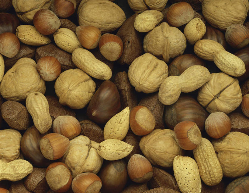 无人,横图,俯视,室内,特写,白天,杏仁,一堆,许多,阴影,堆叠,堆积,反射,影子,核桃,坚果,果实,干果,堆,榛子,胡桃,巴西栗,巴西坚果,巴西果,羌桃,山板栗,鲍鱼果,杏子,杏梅仁,杏核仁,木落子,苦杏仁,彩图,高角度拍摄