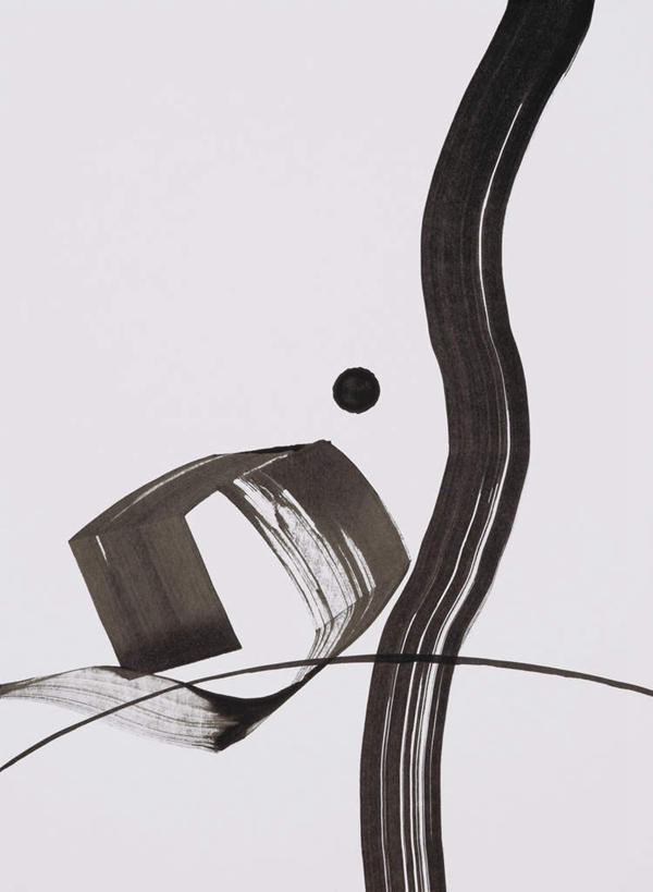 无人,竖图,室内,白天,正面,抽象,绘画,灰色背景,日本文化,艺术,纹路,纹理,线条,古典,文化,黑色,灰色,工艺品,品味,美术,水彩画,高雅,肌理,美学,彩图,吹画,吹墨画