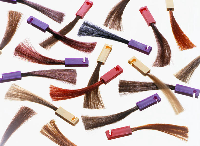 头发,无人,横图,俯视,彩色,室内,特写,白天,白色背景,静物,许多,阴影,反射,假发,影子,很多,摄影,影棚,彩图,高角度拍摄,影棚拍摄,拍摄