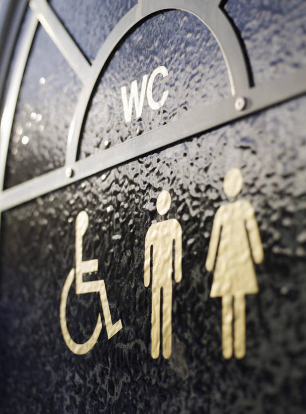 无人,两个人,竖图,室外,特写,白天,仰视,裙子,卫生间,洗手间,指示牌,静物,连衣裙,英文,标志,工具,文字,字符,字母,标识,轮椅,复健,康复,器械,英文字母,医疗设备,医疗器械,医疗工具,公厕,公共厕所,辅助设备,男人,男性,年轻男性,年轻女性,女人,女性,厕所,彩图,低角度拍摄