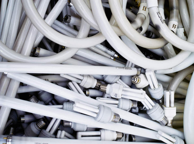 无人,横图,俯视,室内,特写,白天,节能,照明,许多,环保,散落,灯泡,灯,节能灯,白色,灯具,能源,灯管,照亮,低碳,照明工具,荧光灯,彩图,高角度拍摄