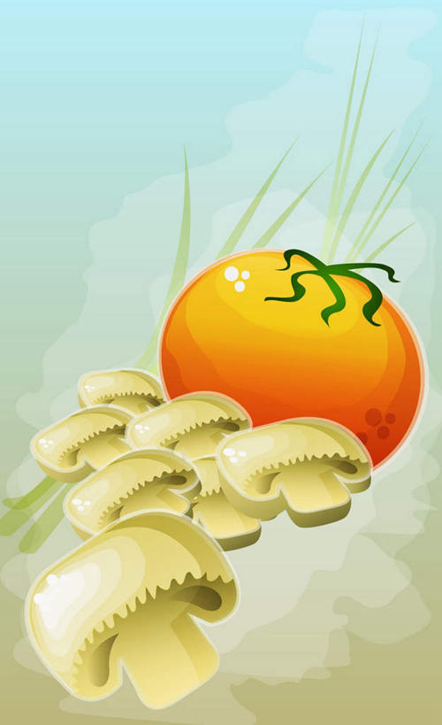 无人,竖图,插画,室内,特写,白天,正面,数码,科技,蔬菜,西红柿,许多,阴影,新鲜,网络,菌菇,蘑菇,生食,食品,高光,几何,计算机图形,合成,菌类,图画,蔬果,画,食物,食用菌,有机食品,绿色食品,电脑合成图,数码合成图,合成图,漫画,写实,具体,具象,番茄,彩图