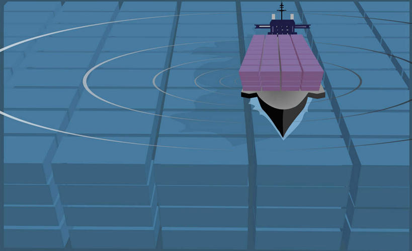 无人,横图,俯视,插画,室内,白天,数码,科技,船,一艘,阴影,波纹,网络,集装箱,涟漪,高光,几何,计算机图形,合成,图画,货柜,货物,画,蓝色,紫色,水纹,货品,箱子,交通工具,波浪,运输,电脑合成图,数码合成图,合成图,载具,货船,漫画,物流,水晕,写实,具体,具象,彩图,高角度拍摄,商船,货色