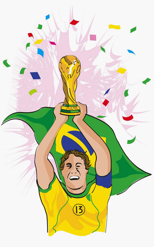 西方人,一个人,无人,运动员,站,举,笑,微笑,露齿笑,竖图,彩色,插画,室内,白天,白色背景,正面,运动服,成功,胜利,数码,科技,旗帜,国旗,欧洲,欧洲人,仅一个男性,仅一个人,握,阴影,服装,装饰,网络,纸屑,高光,几何,计算机图形,拿,足球运动员,合成,图画,拿着,注视,画,仅一个年轻男性,衣服,观察,看,托,站着,光彩,握着,服饰,观看,五颜六色,华丽,修饰,碎纸,点缀,电脑合成图,数码合成图,察看,衣着,合成图,穿着,关注,五彩缤纷,荣誉,漫画,奖品,碎纸条,写实,具体,具象,衬托,美观,雅致,雅观,荣耀,绚烂,衣饰,五彩纸屑,光荣,男人,男性,年轻男性,白种人,旗,体育运动员,运动选手,举起,举手,举着,向上举,向上伸,向上托,站立,半身,彩图,巴西国旗,奖杯,运动装