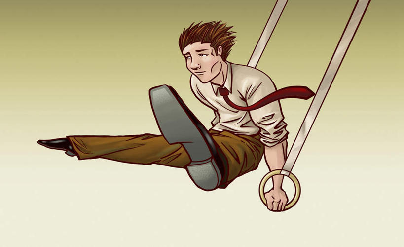 西方人,一个人,无人,商务人士,商务男性,横图,插画,室内,白天,正面,衬衫,数码,科技,吊环,欧洲,欧洲人,仅一个男性,仅一个人,撑,阴影,套装,网络,领带,高光,几何,计算机图形,合成,图画,运动器械,画,仅一个年轻男性,健身器械,抬脚,张开双腿,电脑合成图,数码合成图,撑着,象征,庄重,合成图,商务装,身份,健身器材,漫画,工薪阶层,写实,具体,具象,正式,地位,展开双腿,男人,男性,年轻男性,白种人,白领,上班族,彩图,全身,衬衣,运动器材,伸展双腿