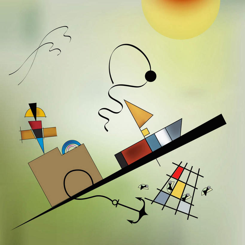 帆船,无人,方图,插画,室内,白天,正面,数码,科技,太阳,船,阴影,波纹,飞溅,溅,光线,网络,鱼,方格,格子,液体,影子,水滴,高光,几何,计算机图形,合成,图画,鱼类,画,水珠,黄色,红色,水纹,阳光,船尾波,交通工具,波浪,电脑合成图,数码合成图,合成图,喷洒,载具,漫画,写实,具体,具象,船锚,彩图