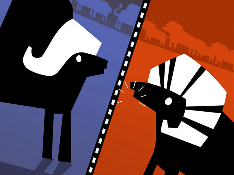 无人,站,横图,插画,室内,白天,正面,数码,科技,牛,野生动物,羊,两头,阴影,网络,高光,几何,计算机图形,合成,图画,注视,文化,传统,十二生肖,画,蓝色,黑色,动物,观察,看,站着,属相,橙色,家畜,可爱,生肖,牲畜,活泼,观看,电脑合成图,数码合成图,察看,合成图,关注,漫画,写实,具体,具象,兽历,山羊,站立,半身,彩图