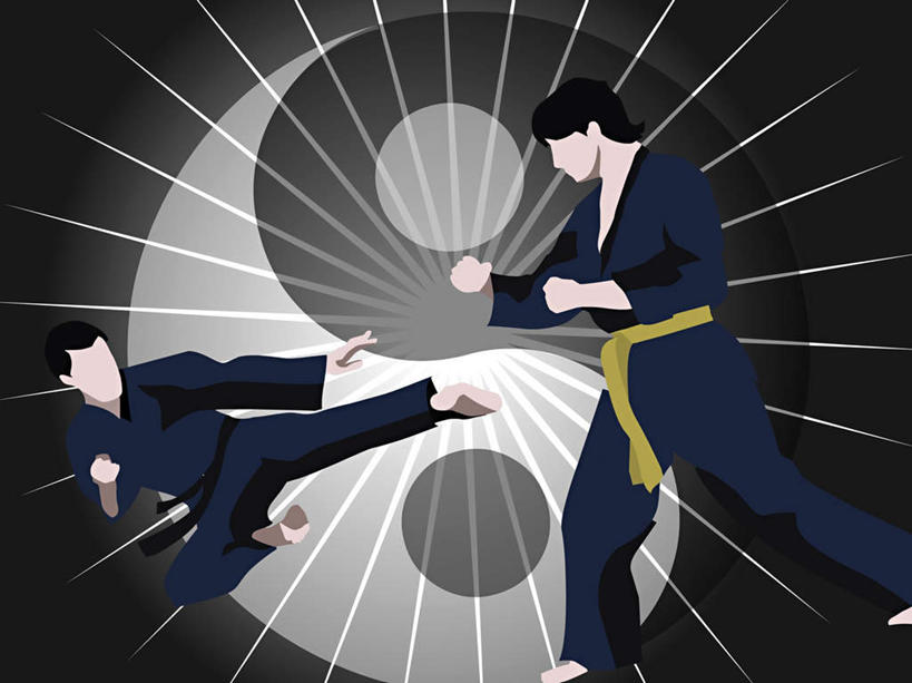 东方人,无人,两个人,伙伴,朋友,站,跳,横图,插画,室内,白天,正面,锻炼,友谊,运动,合作,团队,数码,科技,跆拳道,亚洲,阴影,形状,服装,环绕,围绕,网络,圆形,图形,线条,圆,高光,几何,计算机图形,合成,图画,环抱,注视,黄种人,文化,画,衣服,白色,黑色,观察,看,祈祷,站着,战略,许愿,宗教,服饰,信仰,观看,祈求,吉祥,电脑合成图,数码合成图,察看,打击,攻击,衣着,合成图,穿着,关注,数学,袭击,冲击,风水,八卦,进攻,阴阳,漫画,跆拳道服,写实,具体,具象,吉凶,吉利,晦气,不祥,倒霉,霉运,恶兆,凶险,联合,合谋,萦绕,形态,外形,衣饰,八卦图,配合,平安,体育,协作,男人,男性,年轻男性,亚洲人,跳跃,站立,彩图,全身,健身,几何图形,平面图形,练功服