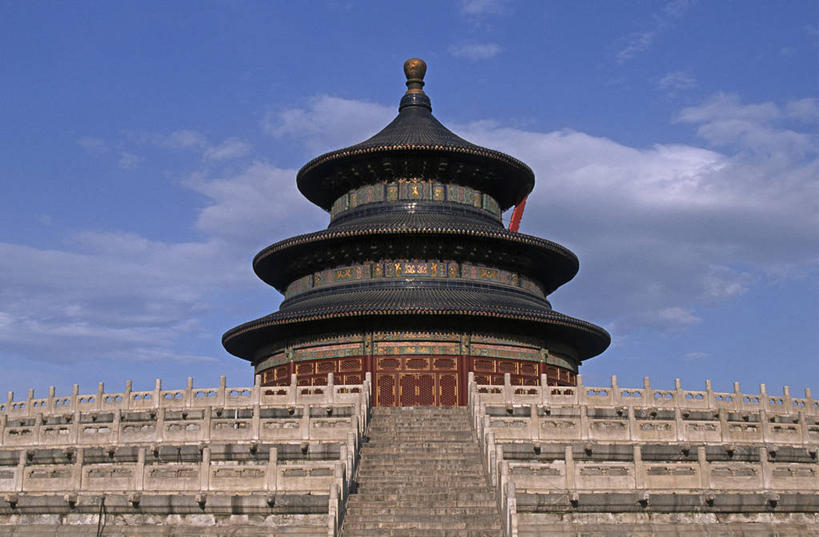 无人,天坛,寺庙,横图,白天,楼梯,建筑,北京,亚洲,首都,图像,宝塔,蓝色,风景,天空,地标建筑,摄影,宗教,都市风光,天堂,中国文化,彩图,旅行