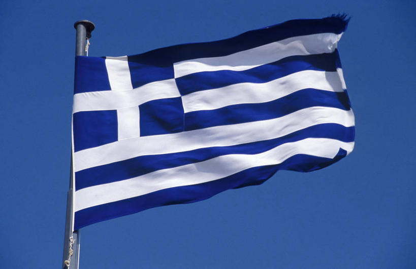 无人,横图,室外,旗帜,国旗,希腊,欧洲,波纹,符号,图像,蓝色,天空,摄影,身份,爱国主义,彩图