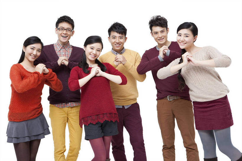 东方人,成年人,站,笑,微笑,露齿笑,横图,留白,白色背景,正面,毛衣,时尚,快乐,友谊,幸福,北京,中国,春节,亚洲,节日,并排,休闲装,活力,摄影,影棚,协调,享乐,愉悦,中国文化,摄影棚,问候,肖像,东亚,男人,男性,年轻男性,年轻女性,女人,女性,亚洲人,中国人,年轻人,彩图,影棚拍摄,欢乐,拍摄,拜年,法定假日,传统节日