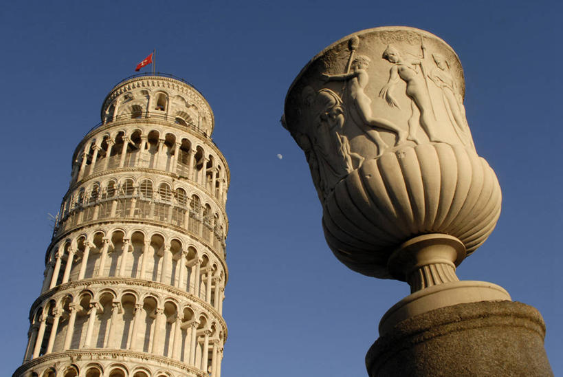 无人,横图,方图,室外,白天,建筑,意大利,欧洲,柱子,拱门,塔,图像,风景,地标建筑,靠,靠着,角度,摄影,建造,比萨,比萨斜塔,罗马式,风格,托斯卡纳区,彩图,旅行