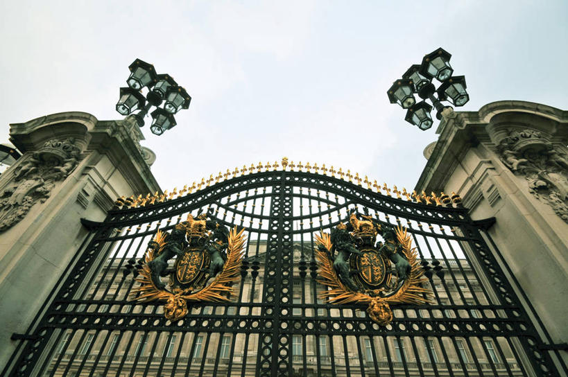 无人,宫殿,横图,室外,白天,仰视,旅游,建筑,英国,欧洲,伦敦,关闭,大门,宏伟,历史,英格兰,白金汉宫,风景,地标建筑,美女,摄影,建造,封闭,皇室,彩图,低角度拍摄,旅行