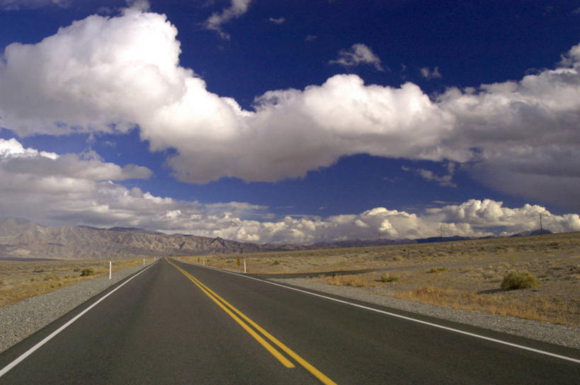 无人,横图,室外,山,高速公路,路,美国,标志,地形,云,北,图像,风景,天空,运输,摄影,彩图,旅行