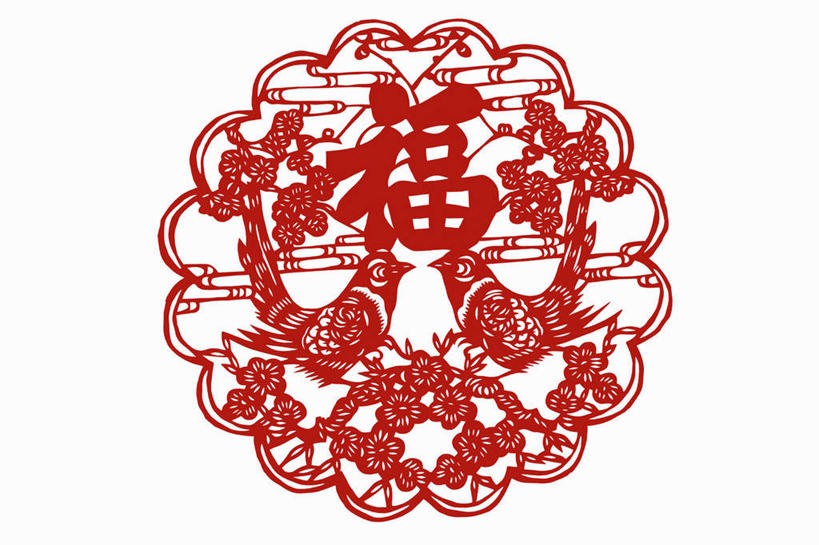 横图,俯视,室内,正面,桌子,北京,中国,春节,亚洲,庆祝,艺术,装饰,圆形,红色,白色,剪纸,摄影,古董,手艺,繁荣,元旦,式样,开端,彩图,高角度拍摄,影棚拍摄,欢乐,传统节日