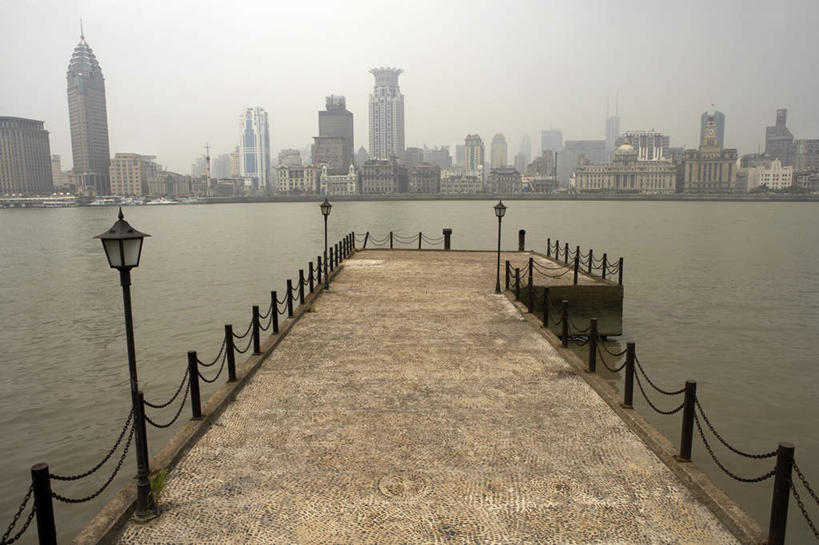 无人,横图,俯视,室外,河流,天际线,建筑,摩天大楼,上海,中国,河岸,桥,黄浦江,外滩,东亚,高角度拍摄