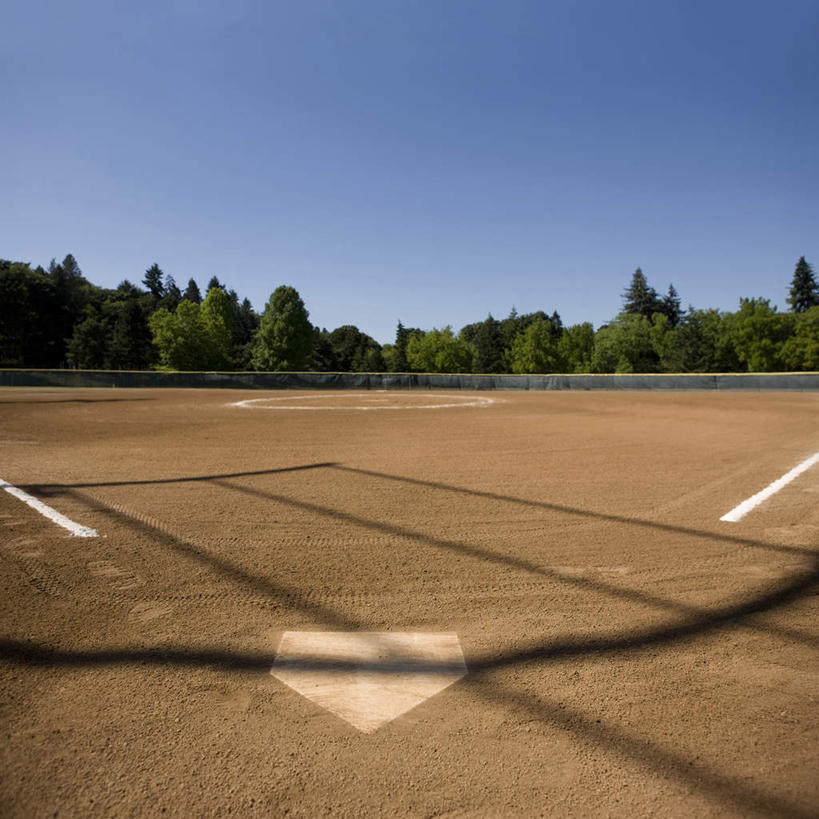 无人,体育馆,运动场,方图,室外,白天,留白,运动,棒球,垒,棒球场,泥土,田地,球场,场地,体育场,树,摄影,播放,美国文化,万里无云,运动馆,彩图,本垒