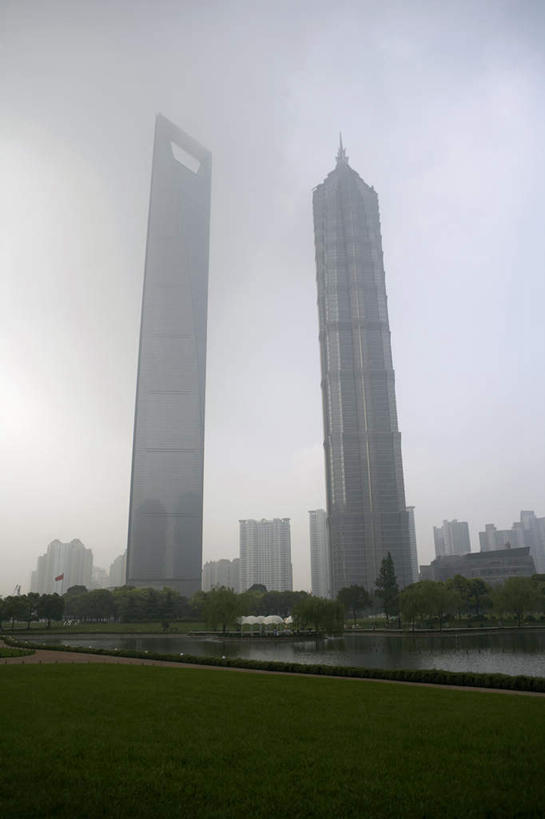 无人,竖图,室外,仰视,天际线,建筑,摩天大楼,上海,中国,金茂大厦,外滩,上海环球金融中心,东亚,低角度拍摄