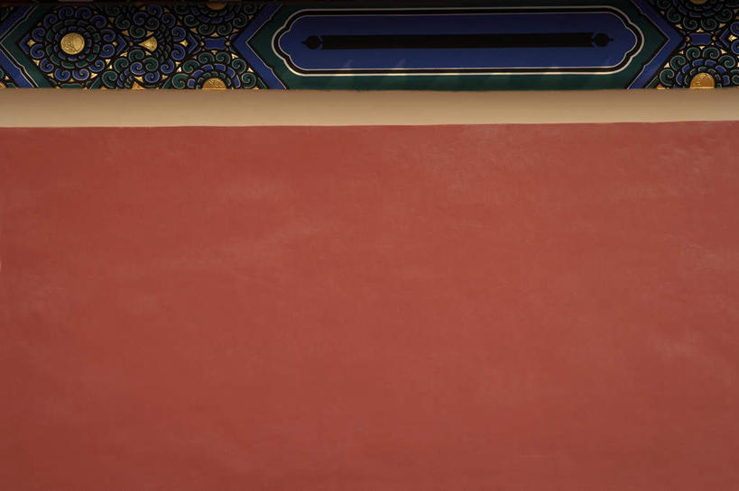 故宫,横图,室外,白天,留白,建筑,北京,中国,墙,历史,红色,地标建筑,摄影,东亚,古代文明,彩图