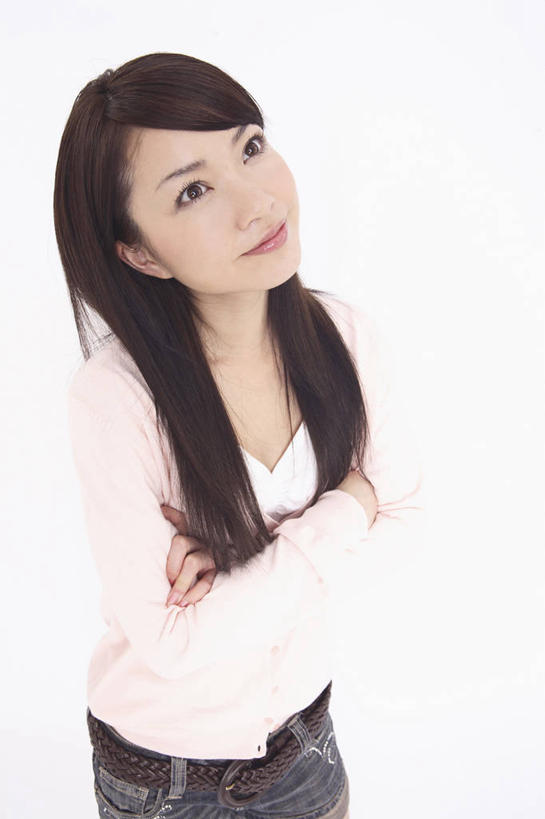 东方人,室内,白色背景,生活方式,灵感,肖像,担心,女人,亚洲人,年轻人,彩图,影棚拍摄