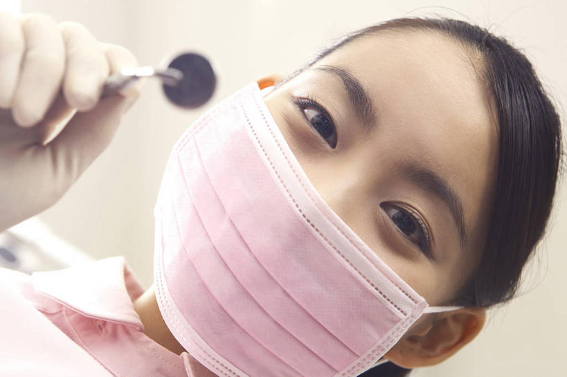 东方人,面罩,口腔卫生,女人,亚洲人,年轻人,彩图