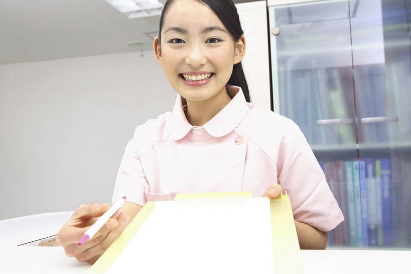 东方人,商务,桌子,工作,书桌,口腔卫生,接待员,女人,亚洲人,年轻人,彩图