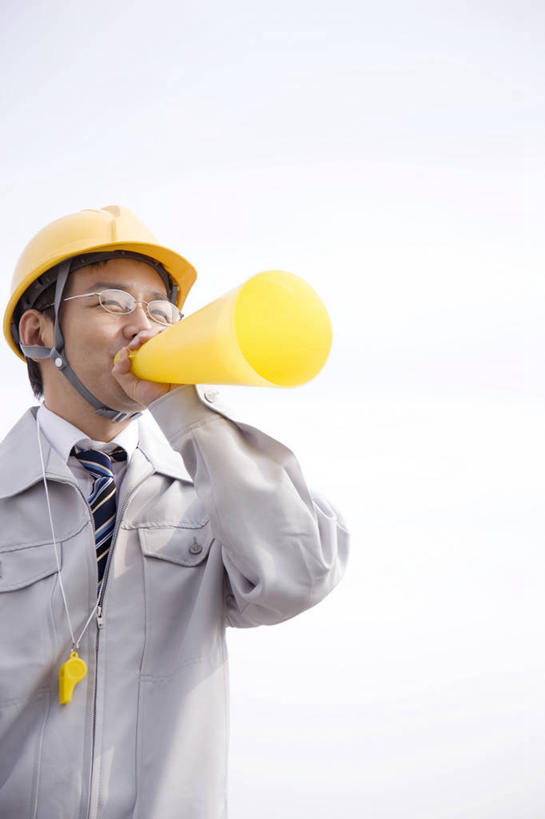 东方人,商务,建筑业,工作,头盔,云,天空,职业,口哨,扩音器,男人,男性,亚洲人,年轻人,彩图,工头