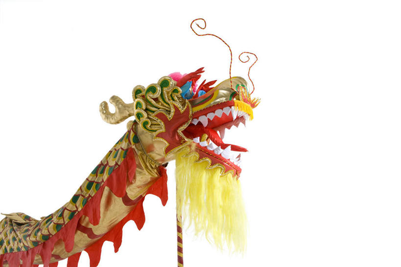 白色背景,侧面,兴奋,运气,北京,中国,春节,亚洲,表演,艺术,娱乐,传统,刺激,扮演,舞龙,活力,演出,中国文化,典礼,东亚,东亚文化,元旦,彩图,影棚拍摄,舞蹈,传统文化,精力,传统节日