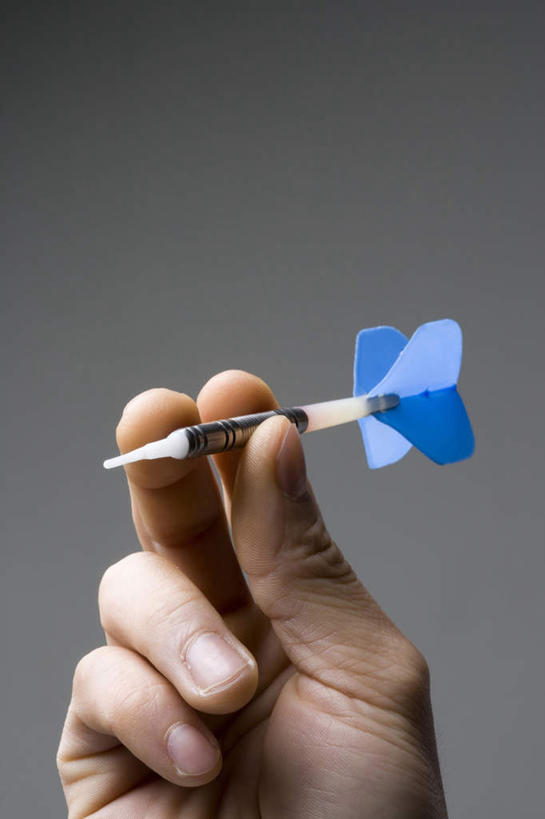 手,特写,拿着,准确,瞄准,技能,彩图,影棚拍摄,镖