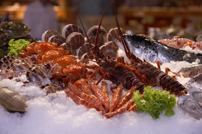 无人,横图,室内,特写,贝壳,北京,中国,亚洲,丰富,螃蟹,冰,虾,食品,扇贝,鱼类,饮食,摄影,清新,选择,东亚,健康食物,贝类外壳,海螺壳,软体动物外壳,海产,彩图