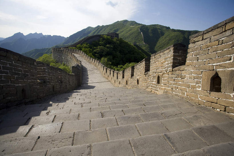 无人,横图,室外,白天,山,建筑,北京,长城,中国,亚洲,历史,城墙,台阶,地标建筑,摄影,宁静,中国文化,东亚,古代文明,慕田峪长城,彩图,传统文化