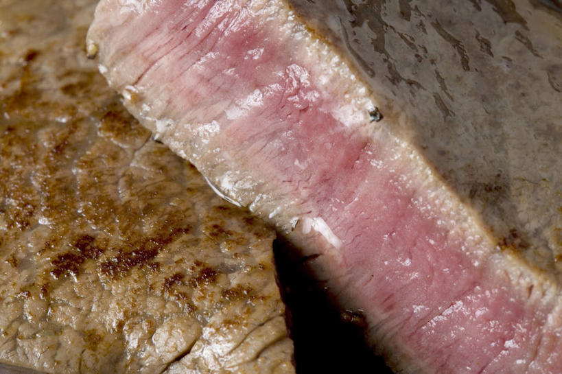 无人,横图,室内,特写,静物,肉,油炸,牛排,牛肉,食品,饮食,一个,摄影,单个,简单,横截面,红肉,彩图,影棚拍摄