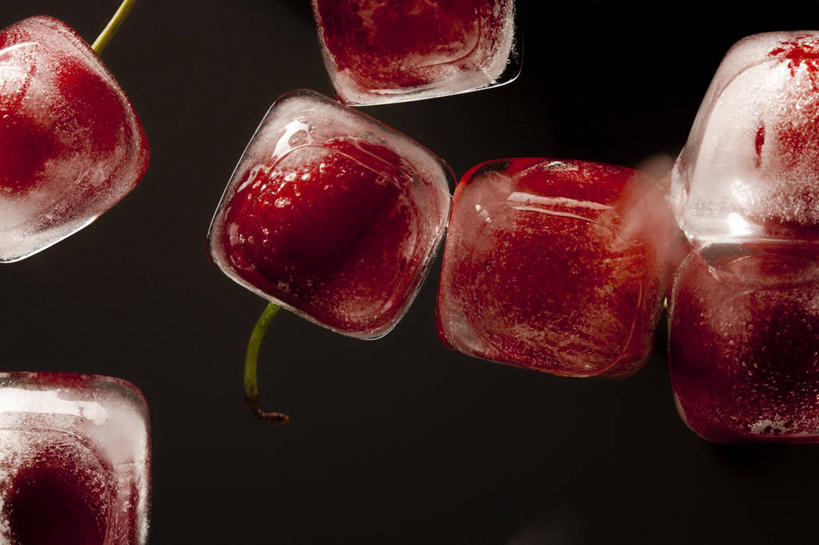 无人,横图,室内,特写,正面,烹饪,樱桃,静物,水果,冰块,料理,食品,茎,菜肴,美食,饮食,食物,红色,灰色,寒冷,摄影,佳肴,简单,清新,健康食物,纯净,大樱桃,彩图,影棚拍摄