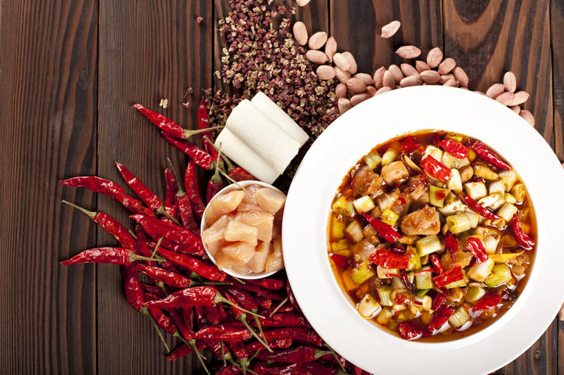 无人,横图,俯视,桌子,花生,辣椒,静物,中国,亚洲,葱,鸡肉,美味,食品,传统,饮食,摄影,膳食,中国文化,东亚,白肉,主菜,四川菜,彩图,高角度拍摄,传统文化,麻椒,成分,宫爆鸡丁