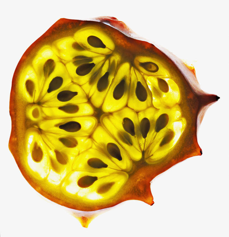 无人,竖图,俯视,室内,特写,白天,白色背景,水果,切开,新鲜,生食,食品,果实,刺角瓜,非洲角瓜,背光,食物,一个,切,摄影,有机食品,绿色食品,影棚,单个,逆光,剖面,切面,非洲黄瓜,非洲角黄瓜,彩图,高角度拍摄,影棚拍摄,拍摄