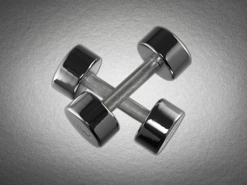 无人,横图,俯视,室内,特写,白天,静物,哑铃,金属制品,阴影,灰色背景,反射,金属,影子,运动器械,两个,健身器械,摄影,影棚,健身器材,彩图,高角度拍摄,影棚拍摄,拍摄,运动器材