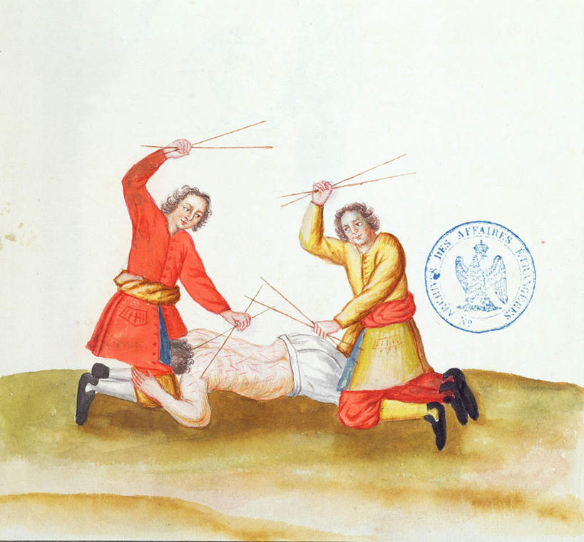 西方人,无人,三个人,跪,举,横图,室内,白天,正面,民族服装,绘画,油画,欧洲,欧洲人,士兵,艺术,棍子,古典,注视,文化,裸露,工艺品,观察,看,趴着,品味,托,观看,美术,察看,挥动,挥舞,徽章,高雅,犯人,关注,裸,囚犯,美学,兵士,监犯,囚徒,罪人,袍子,刑罚,男人,男性,中年男性,白种人,跪着,举起,举手,举着,趴,向上举,向上伸,向上托,彩图,全身,传统服装,民俗服