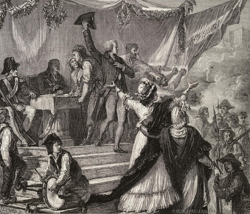 西方人,无人,站,坐,举,横图,黑白,室内,白天,正面,绘画,竞争,窗帘,楼梯,桌子,帽子,油画,欧洲,欧洲人,对抗,握,服装,艺术,装饰,冲突,枪,办公桌,阶梯,许多人,古典,拿,拿着,注视,破坏,文化,台阶,衣服,帘子,工艺品,观察,看,品味,托,站着,一群人,遮阳,武器,战争,握着,服饰,观看,华丽,修饰,美术,损坏,点缀,察看,高雅,攻击,威胁,衣着,穿着,对立,关注,矛盾,兵器,防御,美学,敌对,挫败,斗争,抗拒,抗衡,衬托,美观,雅致,雅观,杀伤,威慑,衣饰,二角帽,拿破仑帽,危险,男人,男性,女人,女性,中年男性,中年女性,白种人,举起,举手,举着,向上举,向上伸,向上托,站立,坐着,全身,传统服装