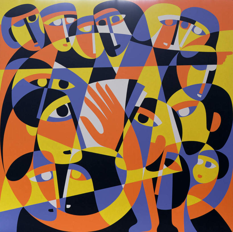 西方人,无人,伙伴,朋友,举,抱,横图,插画,室内,白天,背景,正面,抽象,友谊,数码,科技,欧洲,欧洲人,阴影,服装,网络,许多人,高光,几何,计算机图形,合成,图画,注视,休闲装,画,衣服,黄色,观察,看,托,一群人,休闲,休闲服,橙色,夸张,服饰,抱着,观看,爱护,电脑合成图,数码合成图,察看,搂着,关注,特效,漫画,深奥,配景,爱惜,友情,男人,男性,女人,女性,中年男性,中年女性,白种人,举起,举手,举着,搂,搂抱,向上举,向上伸,向上托,半身,布景,彩图